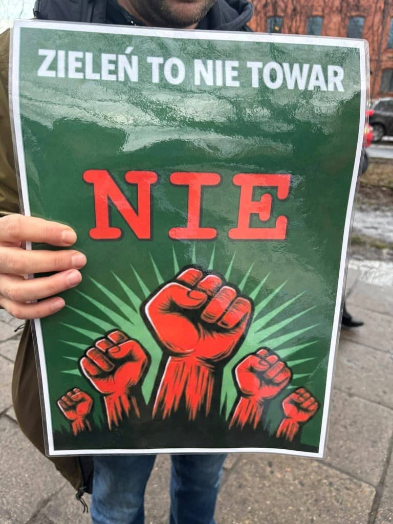 Plakat: Zieleń to nie towar
